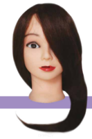 Голова манекена для причесок учебная "Шатен" длина волос 60см, 50% натуральные + 50% термостойкие синтетические волосы, штатив в комплекте OLLIN Professional