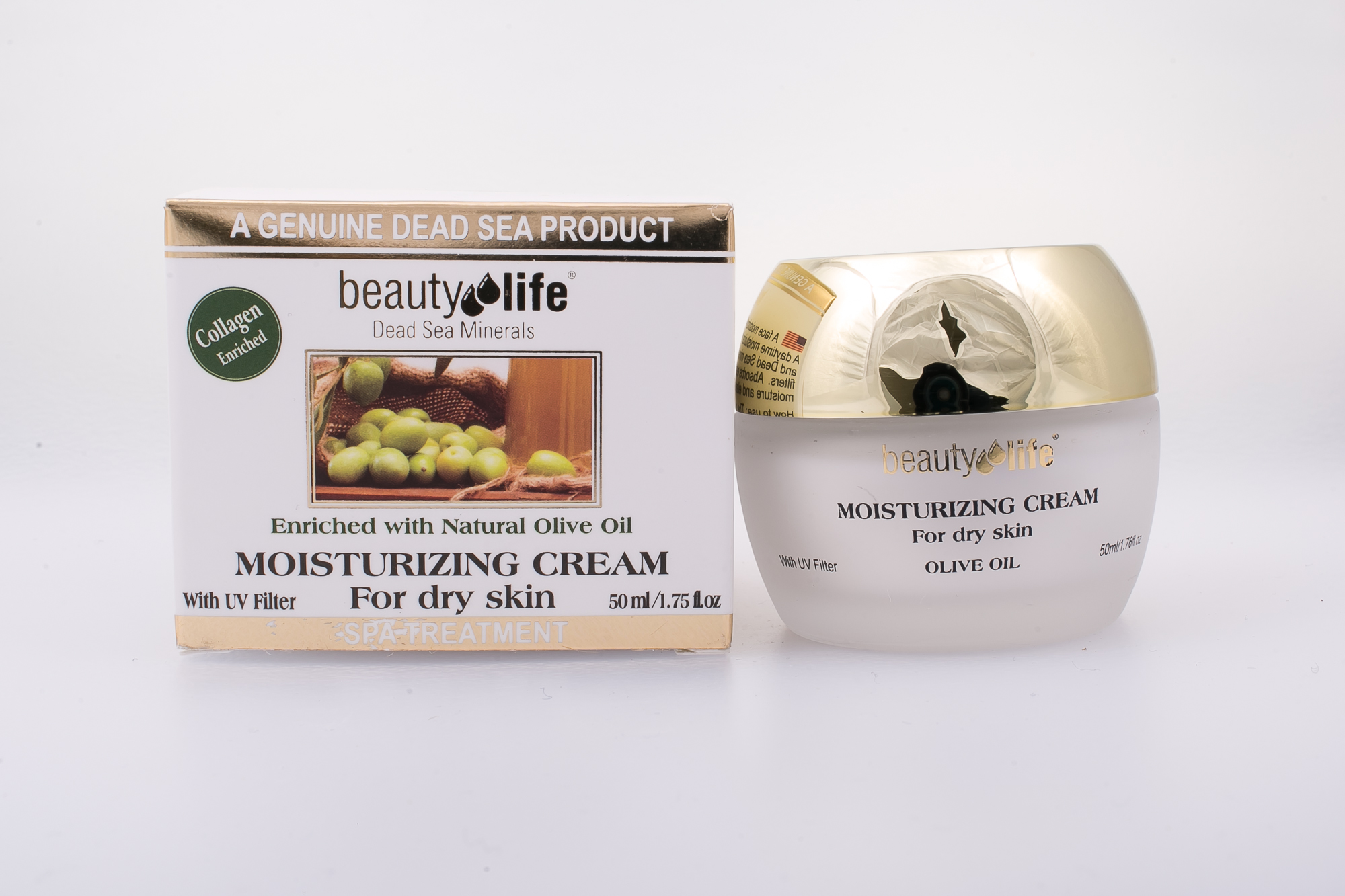 Beauty Life cosmetics. Дневной увлажняющий крем для сухой кожи с оливковым маслом, 50 мл.