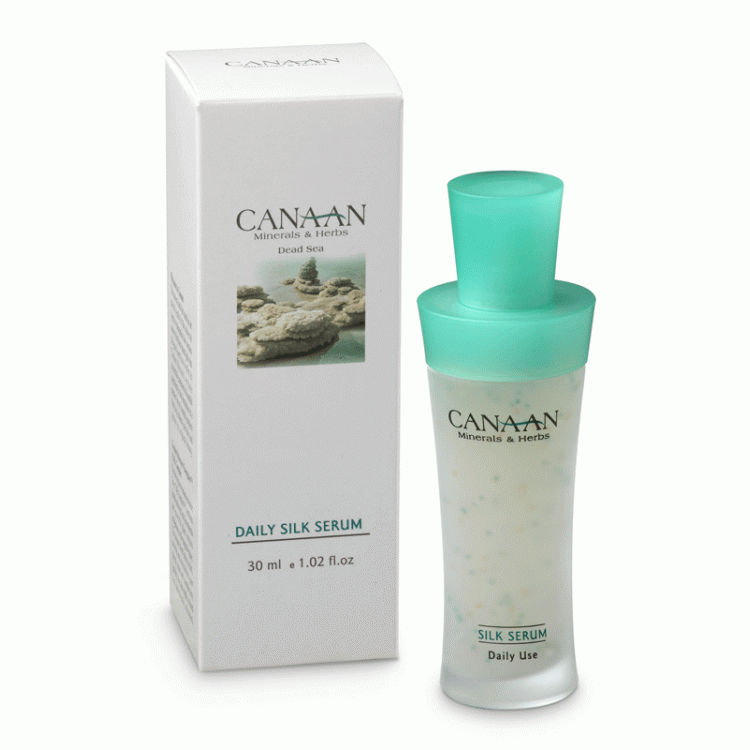 Canaan / Антивозрастная шелковая сыворотка для лица с минералами Мертвого моря и Витаминами С и Е, 30 мл