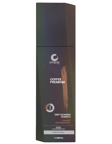 H-TOKYO PRO/ Шампунь глубокой очистки "Deep Cleaning Shampoo" Coffee Premium All Liss,  Шаг 1
