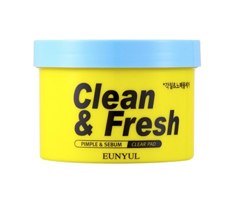Отшелушивающие диски для обновления кожи, Clean & Fresh Pimple & Sebum Clear Pad, 170мл, EUNYUL