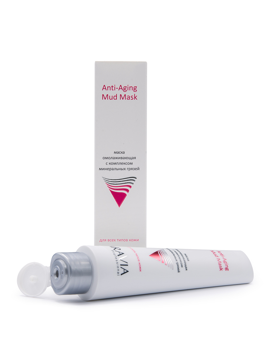 Маска омолаживающая с комплексом минеральных грязей Anti-Aging Mud Mask, 100 мл, ARAVIA Professional