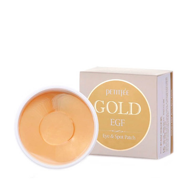 Petitfee Гидрогелевые патчи для кожи вокруг глаз с золотом Gold & EGF Eye•Spot Patch	60шт