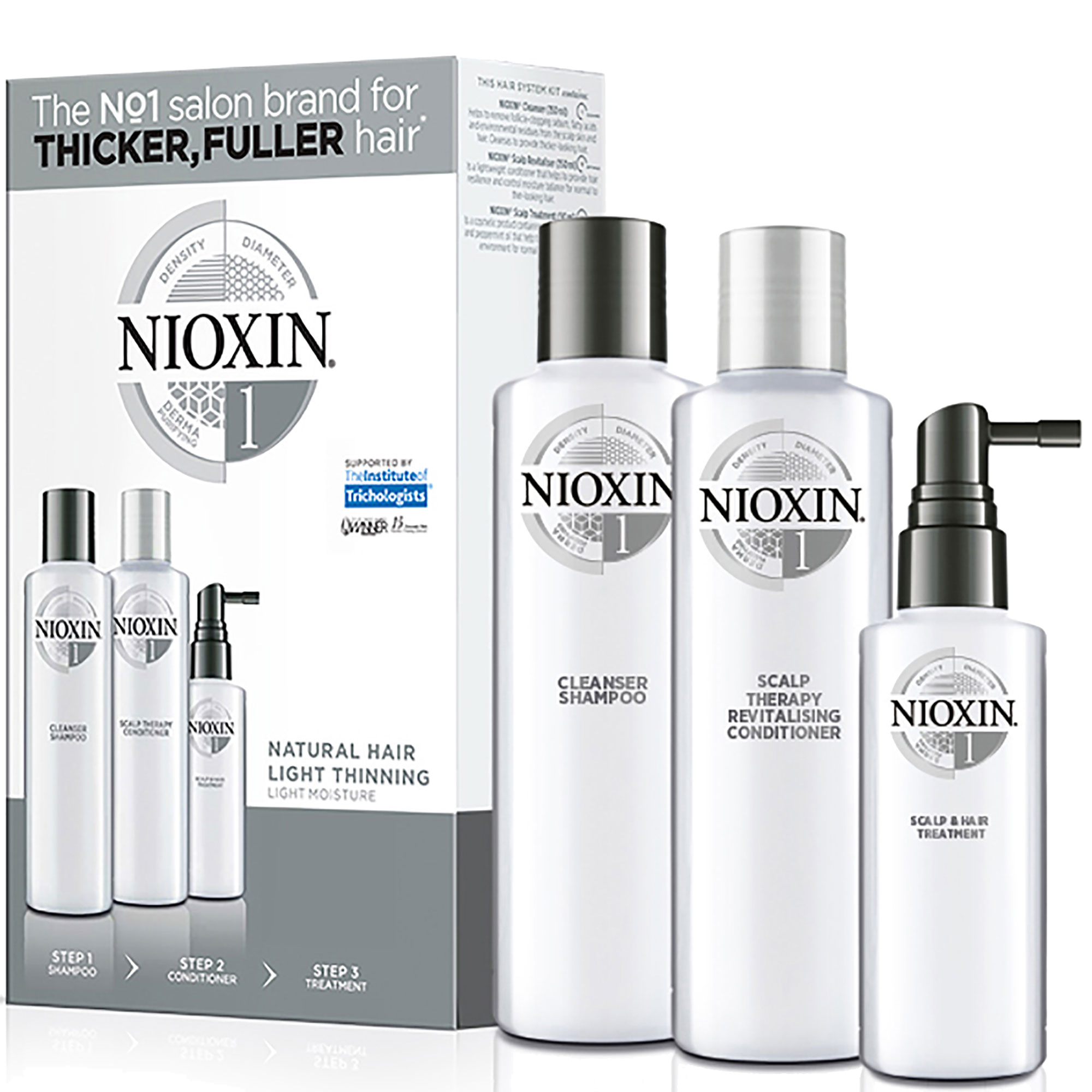 Nioxin Набор XXL (Система 1) 300мл+300мл+100млДля тонких натуральных волос (нормальных/с тенденцией к выпадению)