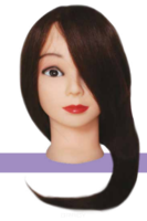 Голова манекена для причесок учебная "Шатен" длина волос 60см, 50% натуральные + 50% термостойкие синтетические волосы, штатив в комплекте OLLIN Professional