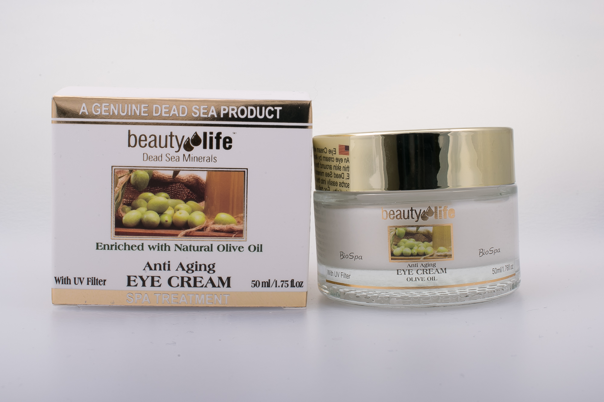 Beauty Life cosmetics. Антивозрастной крем для век для всех типов кожи с оливковым маслом, 50мл.