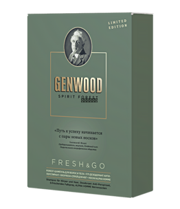 Набор GENWOOD FRESH+ (шампунь 250 мл, дезодорант 50 мл, спрей для ног 100 мл, носки ALPHA НOMM