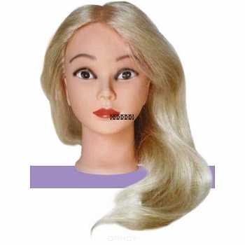 Голова манекена для причесок учебная "Блондин" длина волос 45/50см, 100% натуральные волосы, штатив в комплекте OLLIN Professional