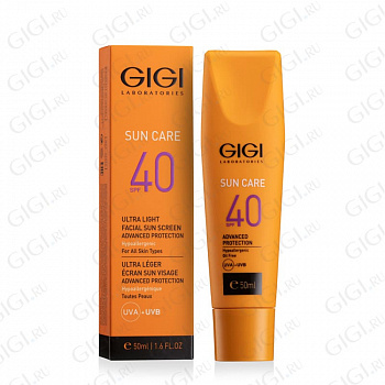 GIGI / Солнцезащитный крем  Sun Care Ultra Light Facial Sun Screen Advanced Protection SPF 40, 50 мл