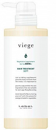LEBEL Шампунь восстанавливающий для волос и кожи головы viege Shampoo 600 mL