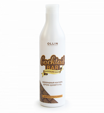 OLLIN Cocktail BAR Крем-шампунь "Шоколадный коктейль" Шелковистость волос 500мл