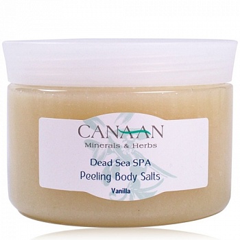 Canaan / Скрабирующий крем с солью и ванилью, Peeling Body Salts Vanilla, 370 g  