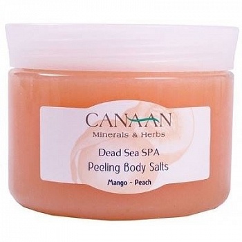 Canaan / Скрабирующий крем с солью и манго-персик, Peeling Body Salts Mango-Peach, 370 g   